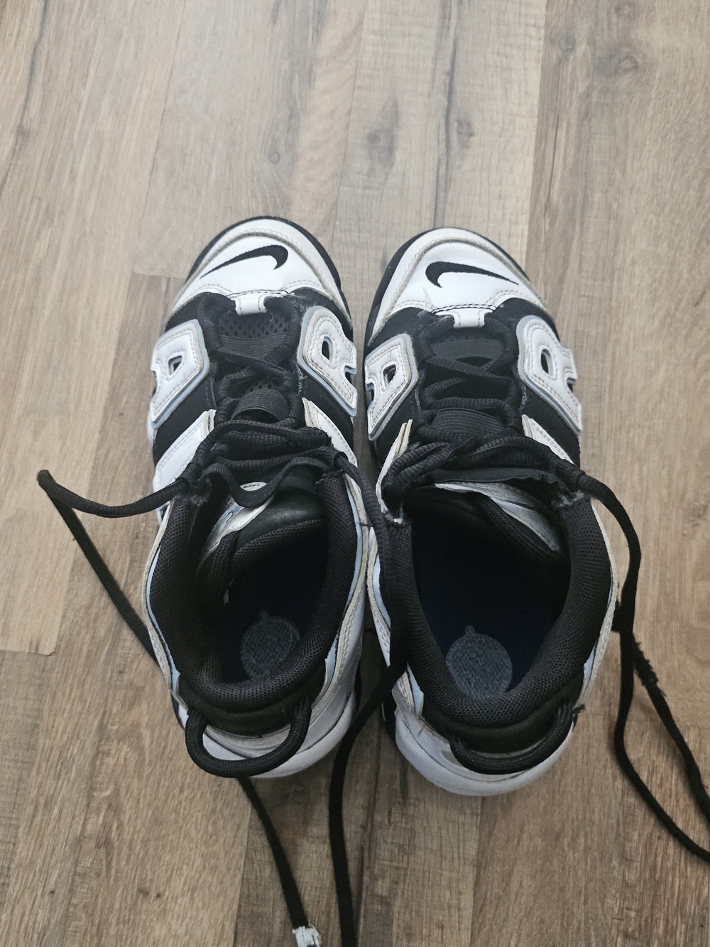 Nike Kids Black and White Lace-Up Sneakers